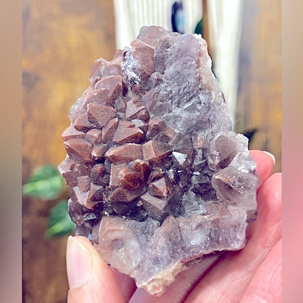Hematite Capped Purple Amethyst